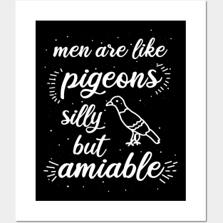 Men pigeon saying breeder carrier pigeon lover Posters and Art